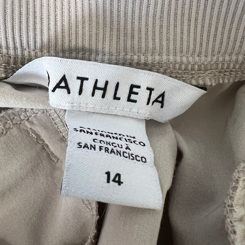 Athleta Brooklyn Mid Rise Ankle Pants Women's Size 14 Abalone Cropped Tapered - Picture 11 of 13